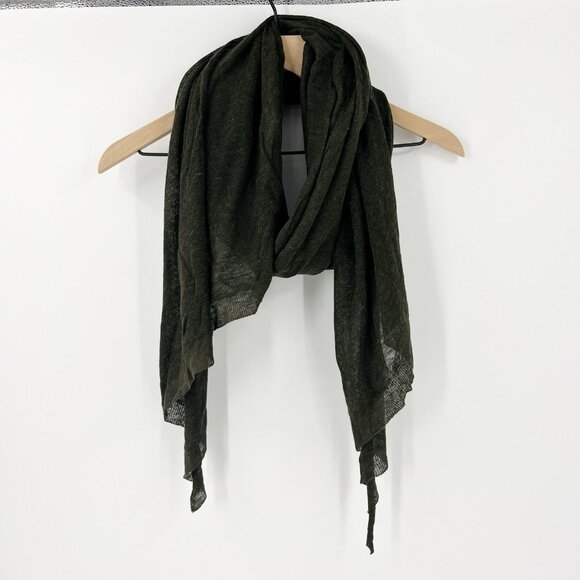 Bundle of 2 VINCE Merino wool Lightweight Scarves Olive Green and Maroon - Picture 3 of 4